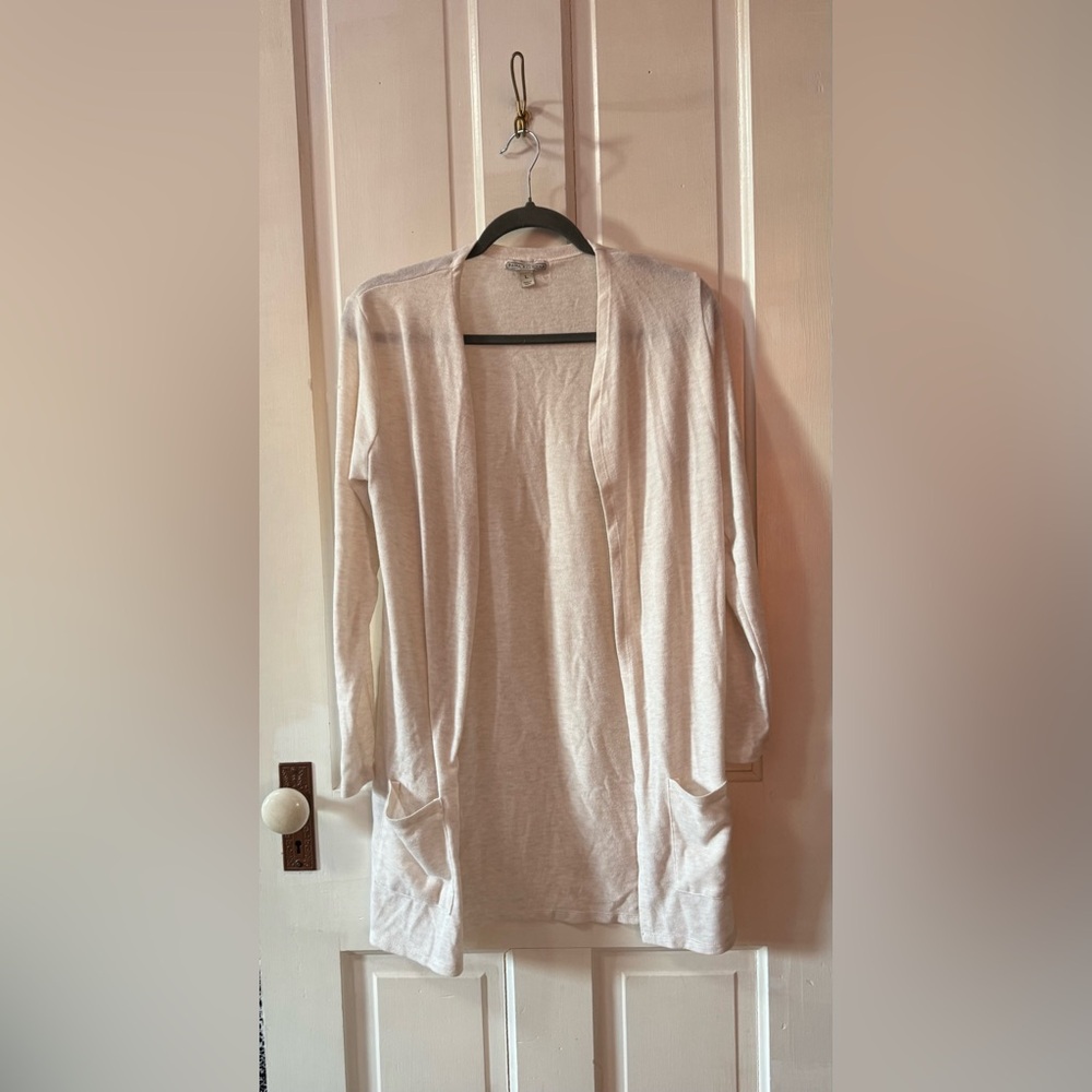 Dana Buchman Cream Open Front Cardigan